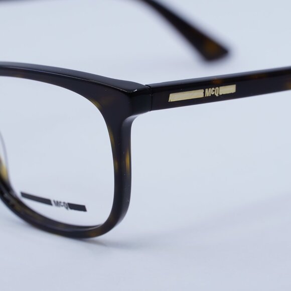McQ by Alexander McQueen MQ0276O 002 Eyeglasses Havana 52mm Square Frame - Picture 2 of 11